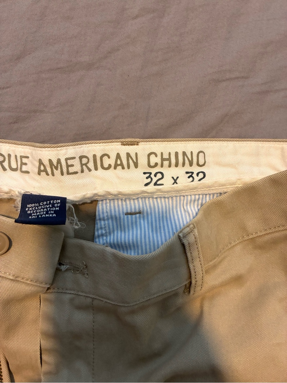 Chino Men’s Khaki Pants - 32 x 32